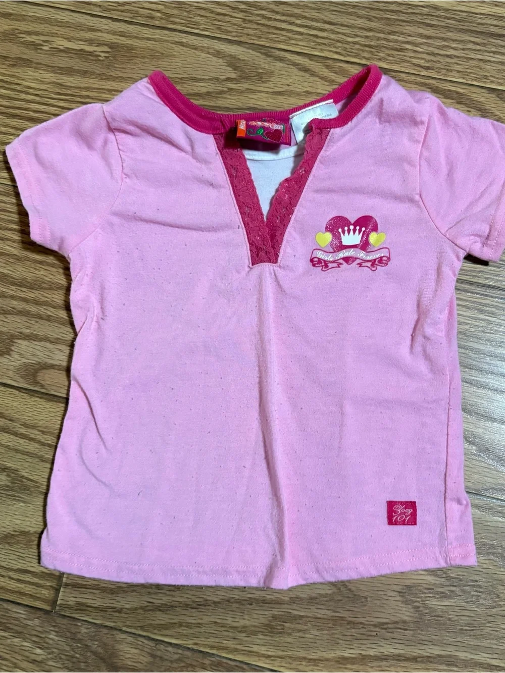 RARE Y2K Nickelodeon Zoey 101 Girls Pajama Top Shirt Size Youth 4/5